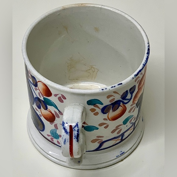 19th Century Antique Gaudy Welsh Oyster Pattern Hand Painted Staffordshire Mug - Picture 3 of 16